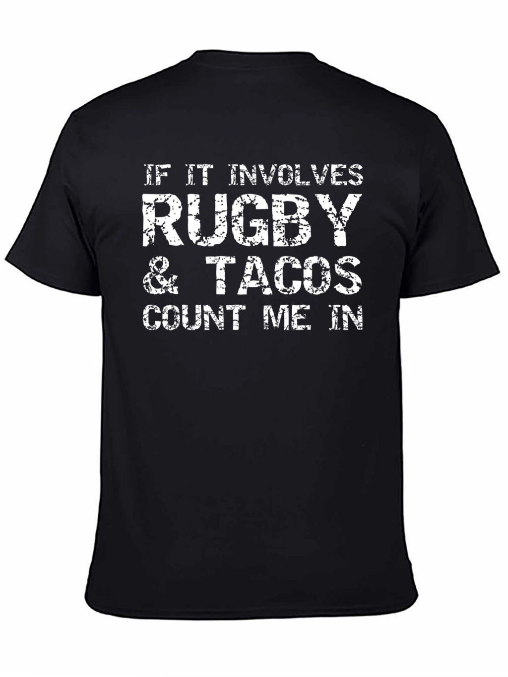 Rugby & Tacos Mens Black T-Shirt