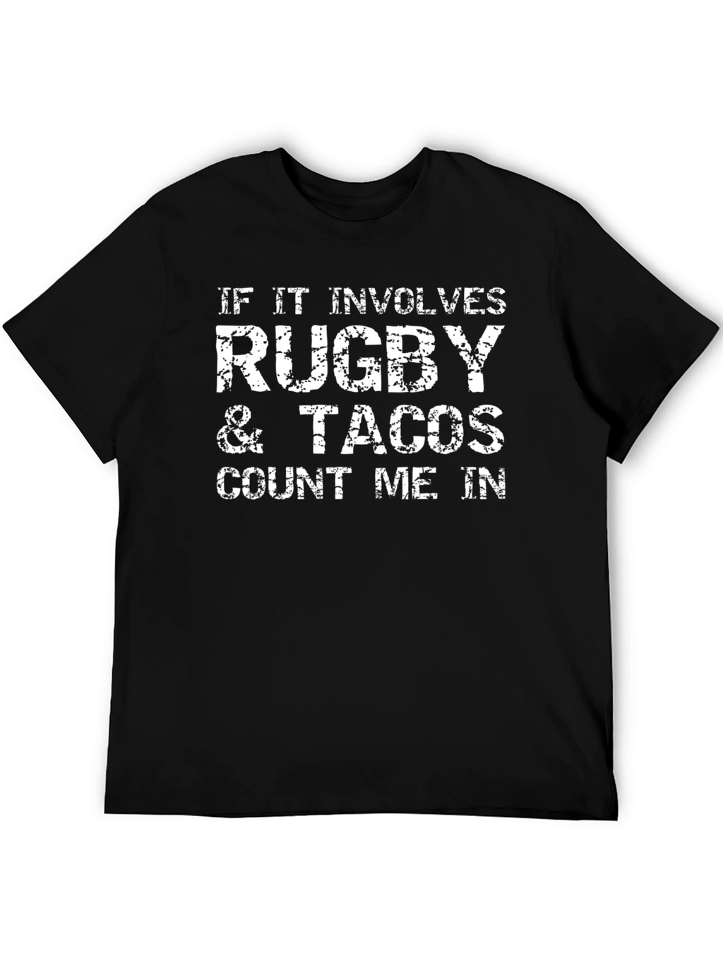Rugby & Tacos Mens Black T-Shirt