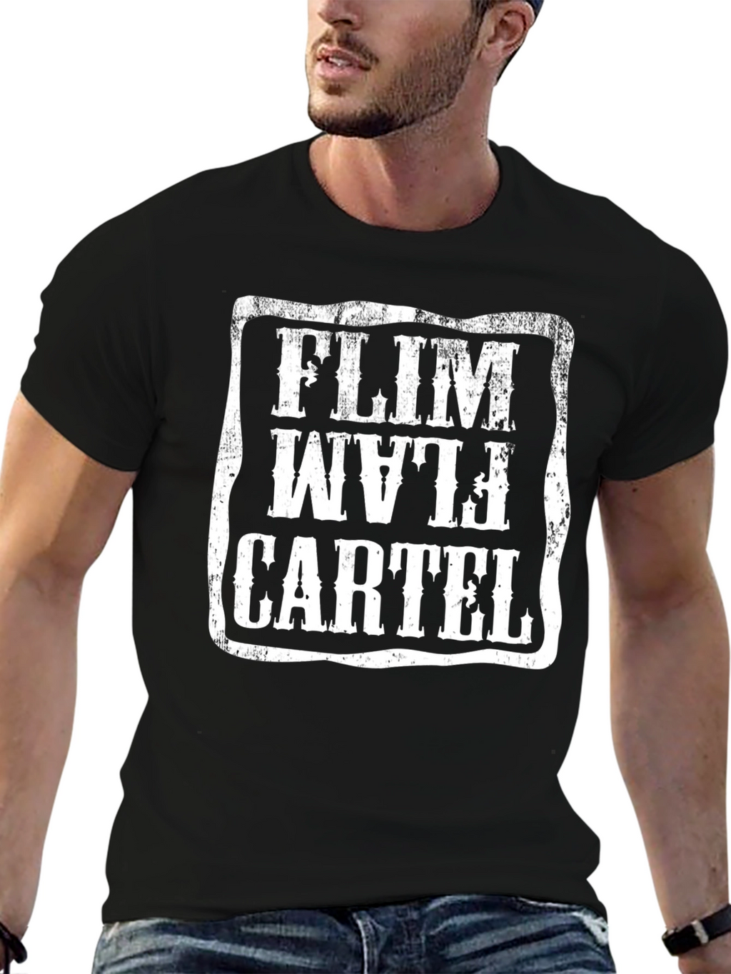 Flim Flam Cartel Graphic T-Shirt - Black