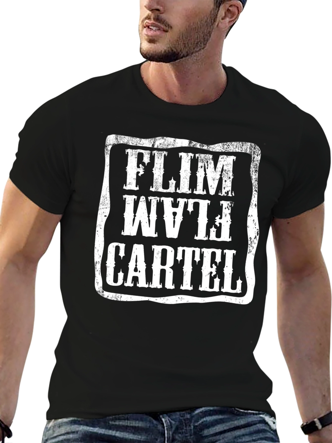 Flim Flam Cartel Graphic T-Shirt - Black