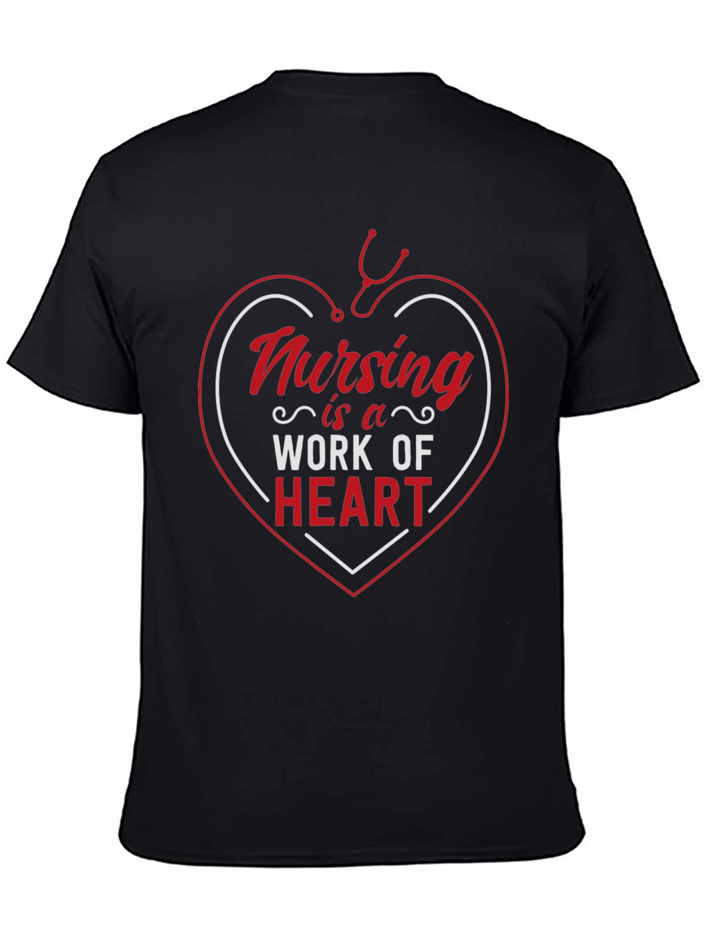Nursing is a Work of Heart Graphic Tee