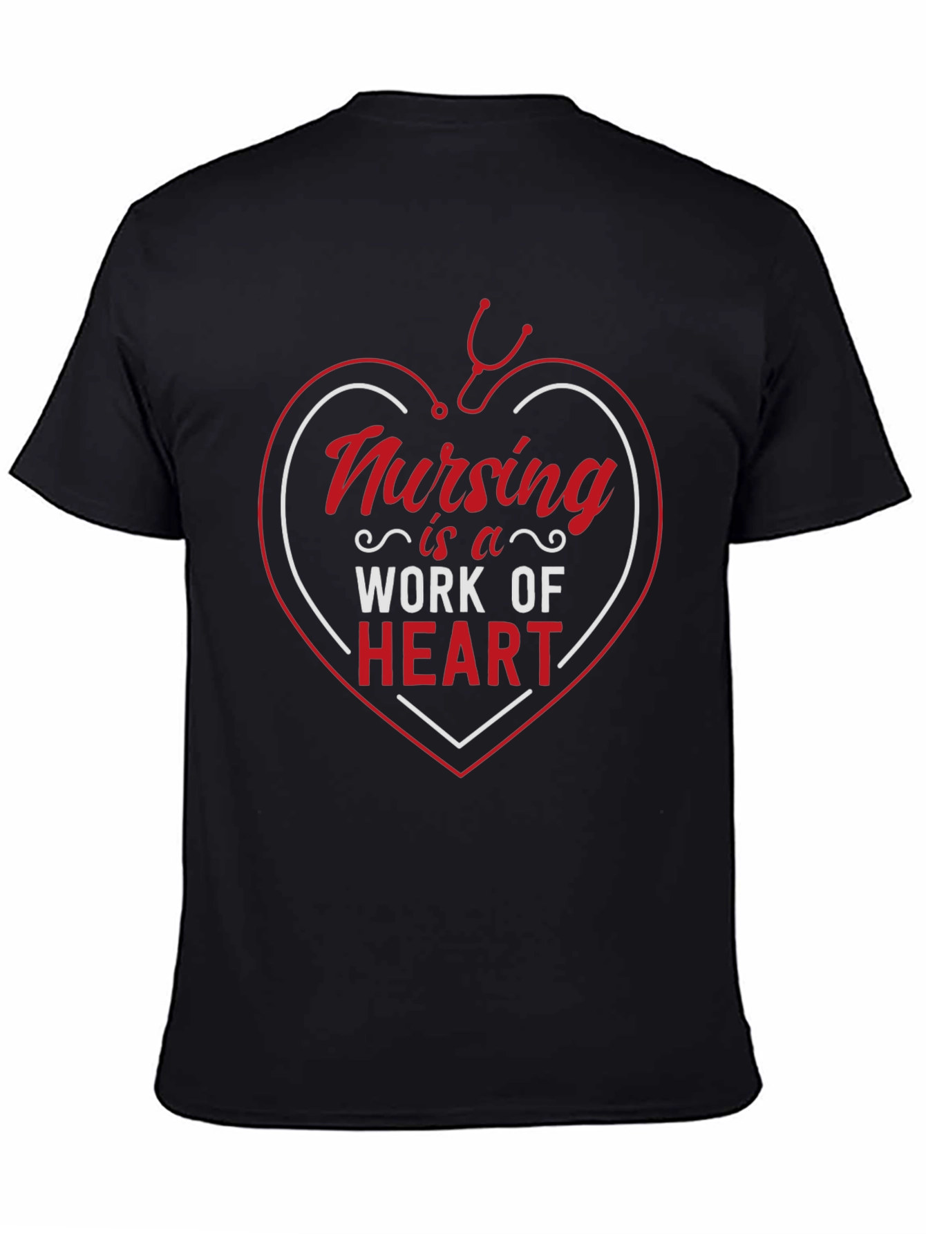 Nursing is a Work of Heart Graphic Tee