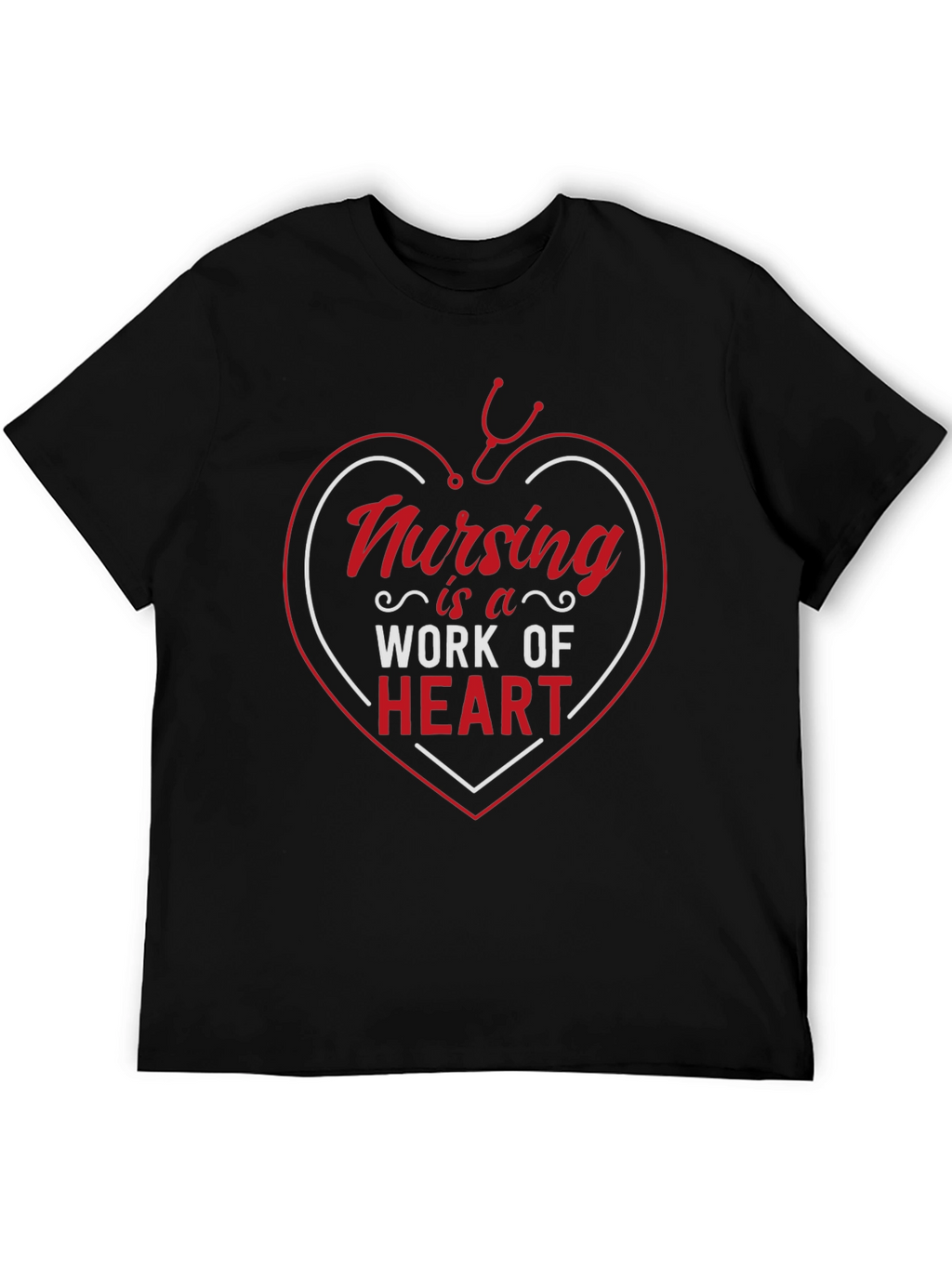 Nursing is a Work of Heart Graphic Tee