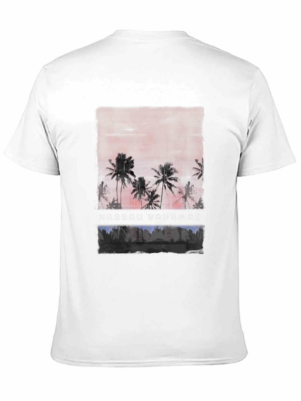 Nassau Bahamas Palm Tree Sunset Graphic Tee