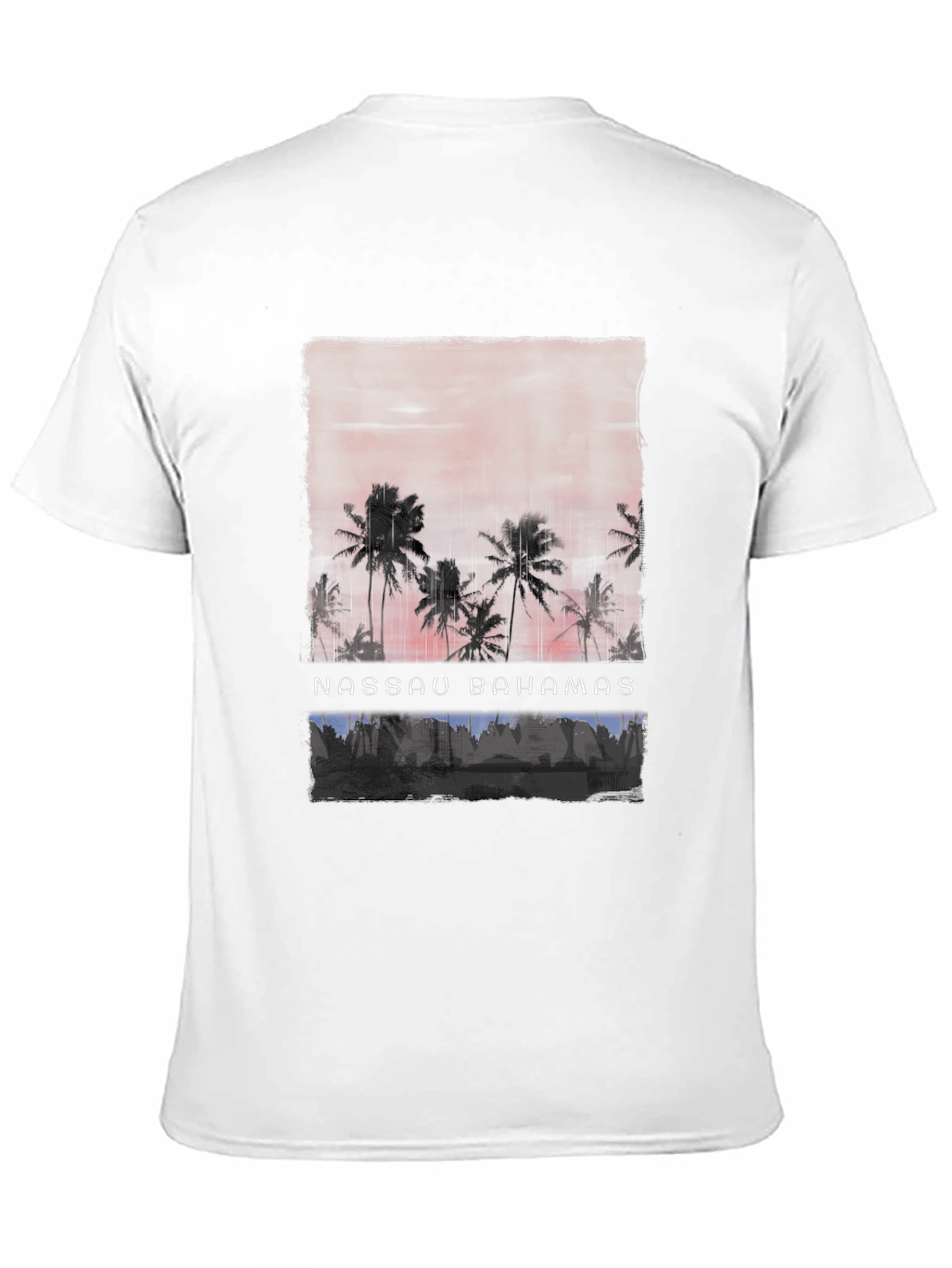 Nassau Bahamas Palm Tree Sunset Graphic Tee