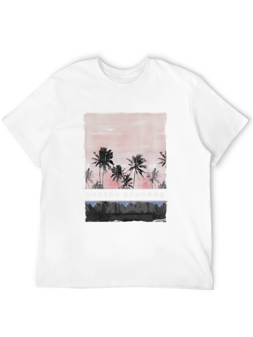 Nassau Bahamas Palm Tree Sunset Graphic Tee