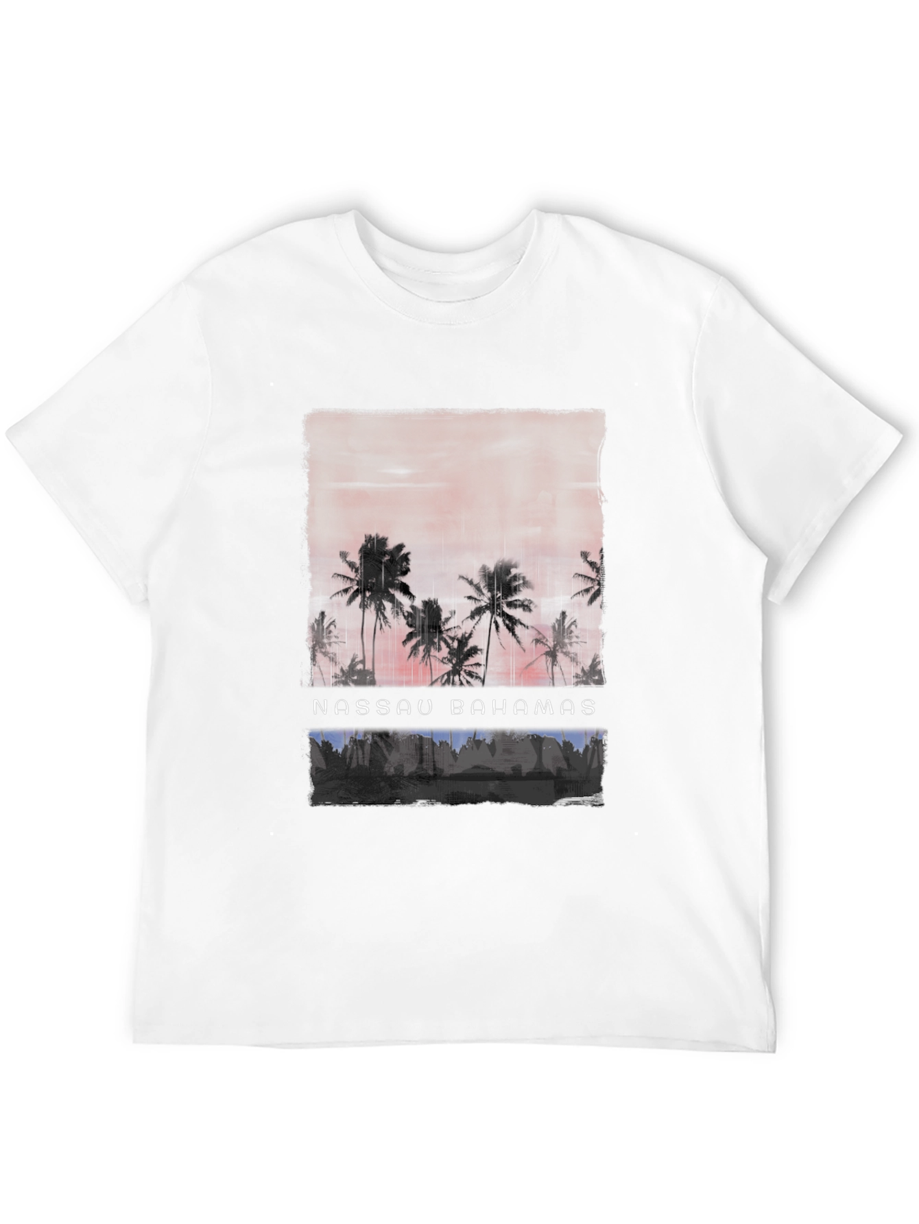 Nassau Bahamas Palm Tree Sunset Graphic Tee