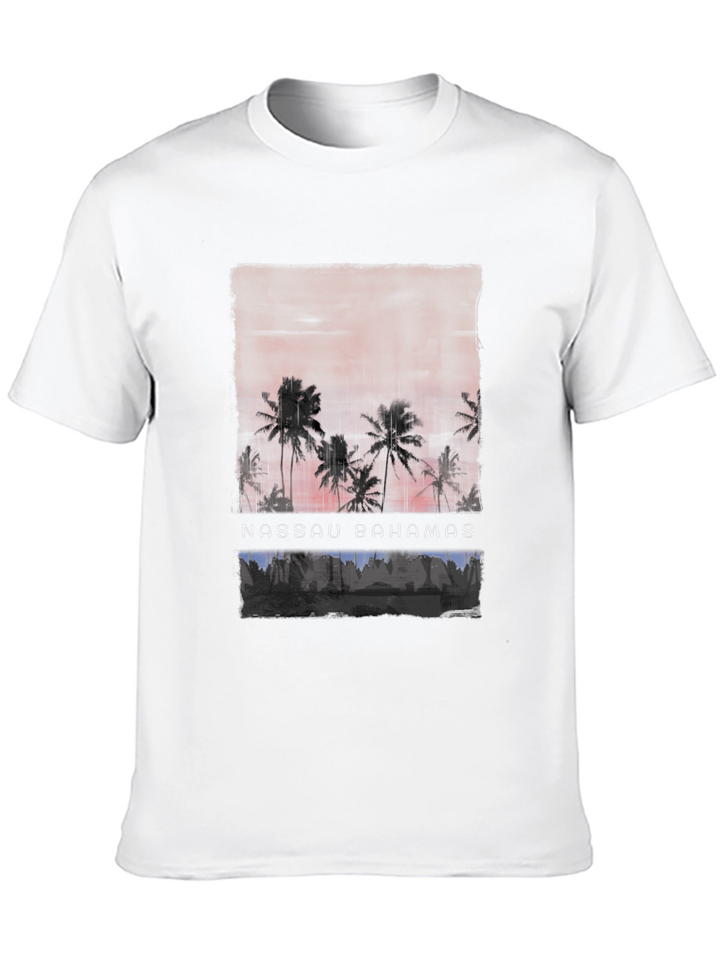 Nassau Bahamas Palm Tree Sunset Graphic Tee