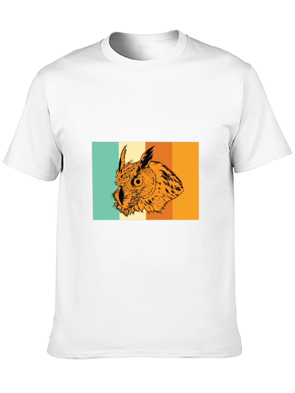 Retro Owl Graphic Tee - Stylish Mens T-Shirt