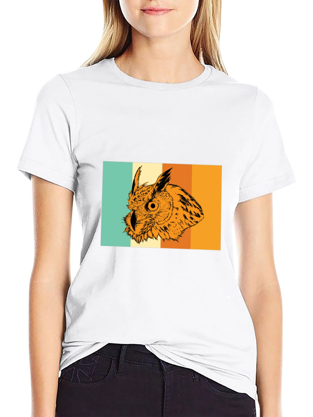 Retro Owl Graphic Tee - Stylish Mens T-Shirt