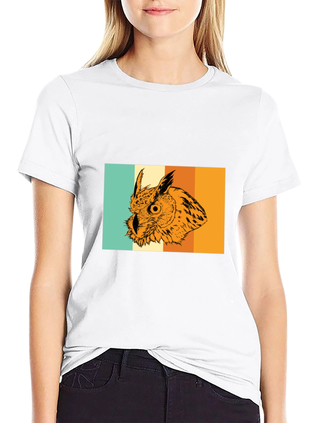 Retro Owl Graphic Tee - Stylish Mens T-Shirt