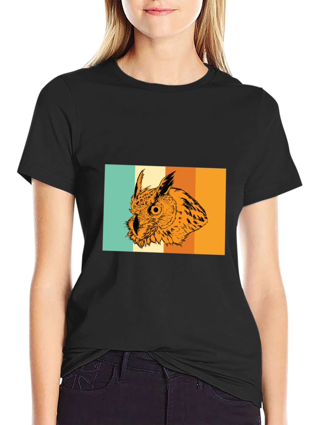 Retro Owl Graphic Tee - Stylish Mens T-Shirt