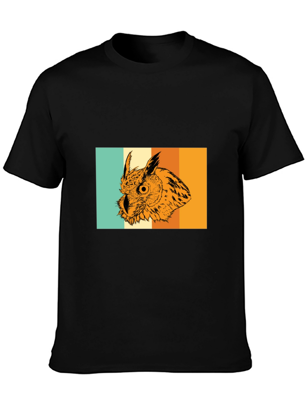 Retro Owl Graphic Tee - Stylish Mens T-Shirt