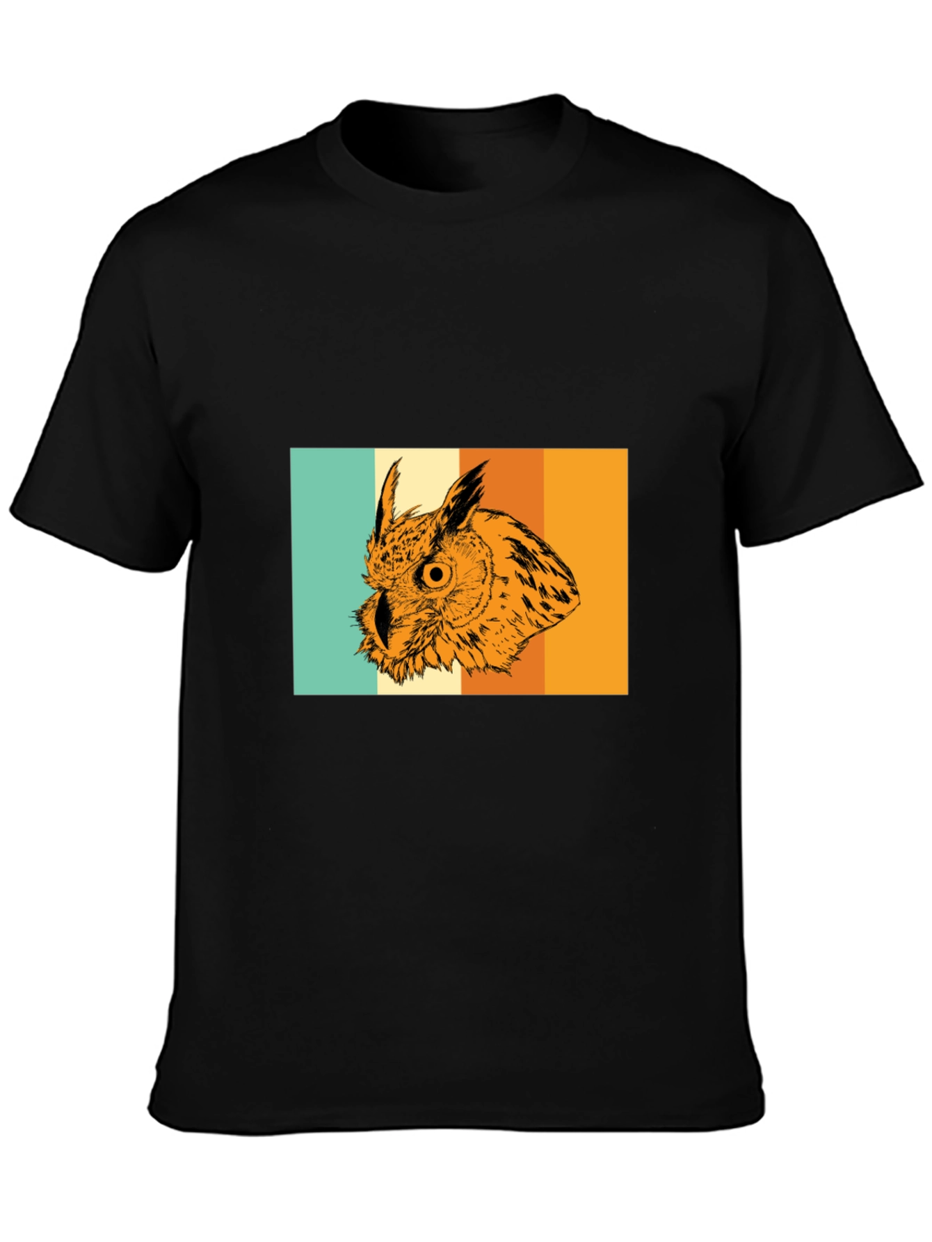 Retro Owl Graphic Tee - Stylish Mens T-Shirt