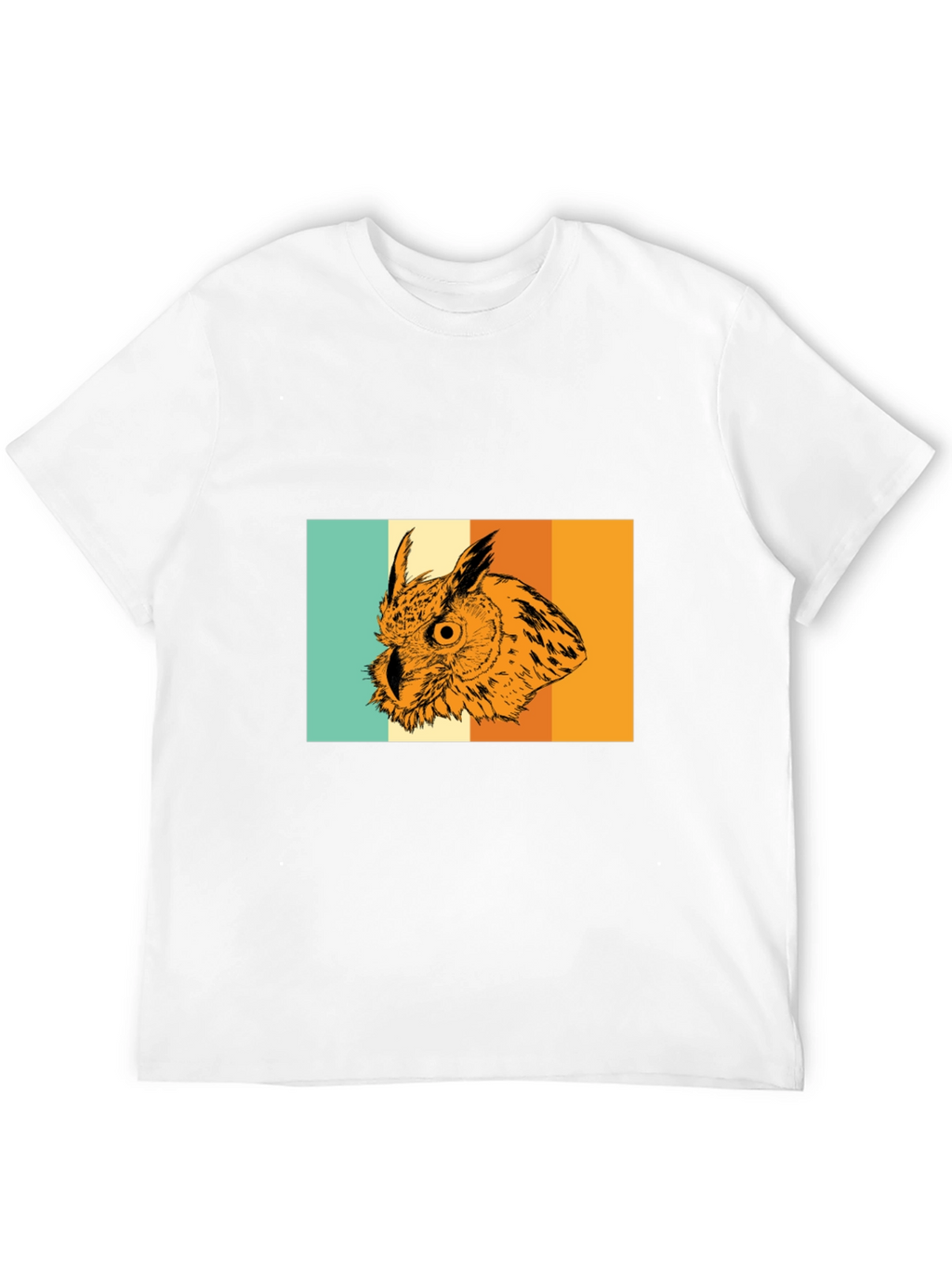 Retro Owl Graphic Tee - Stylish Mens T-Shirt