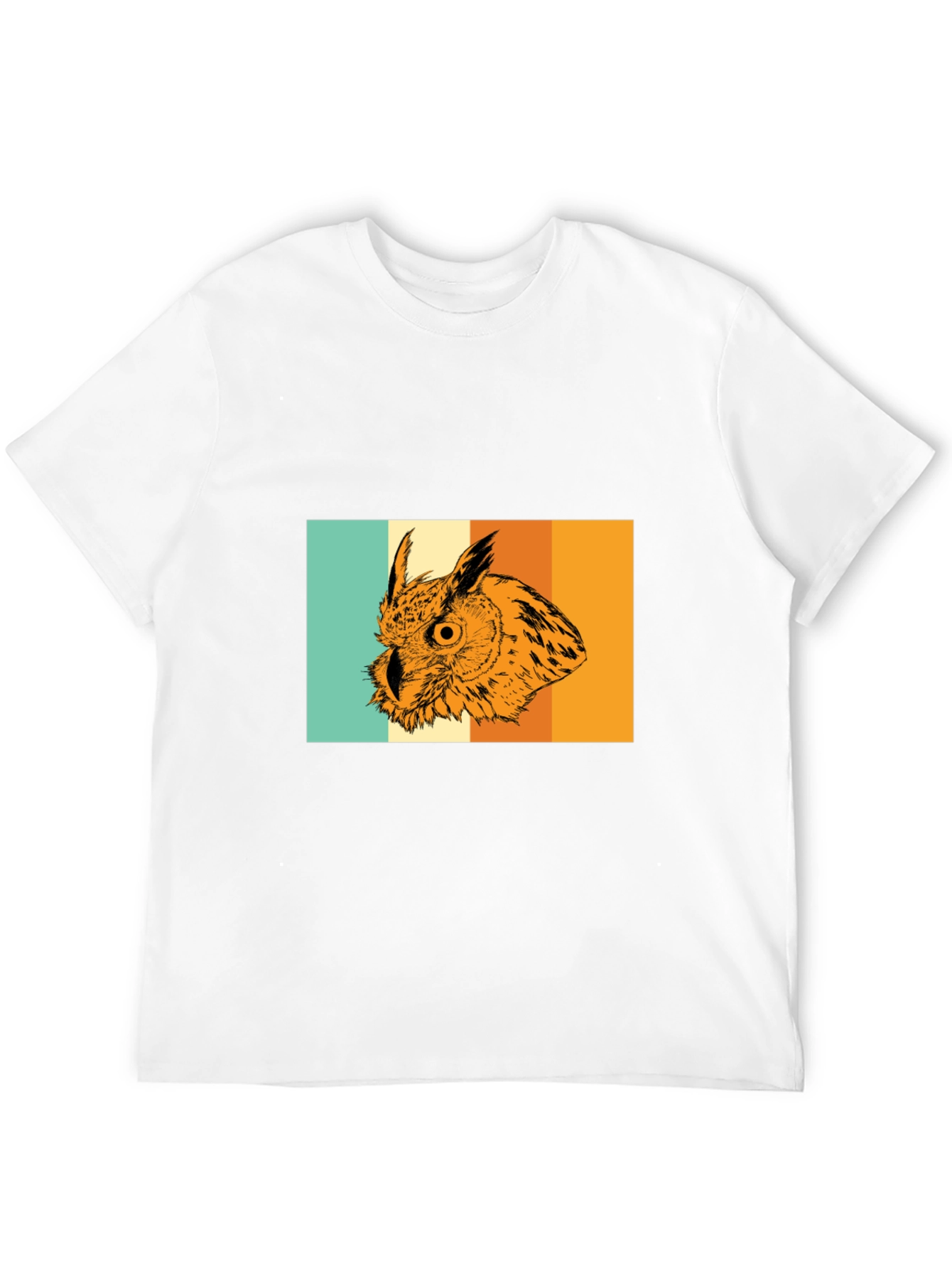 Retro Owl Graphic Tee - Stylish Mens T-Shirt