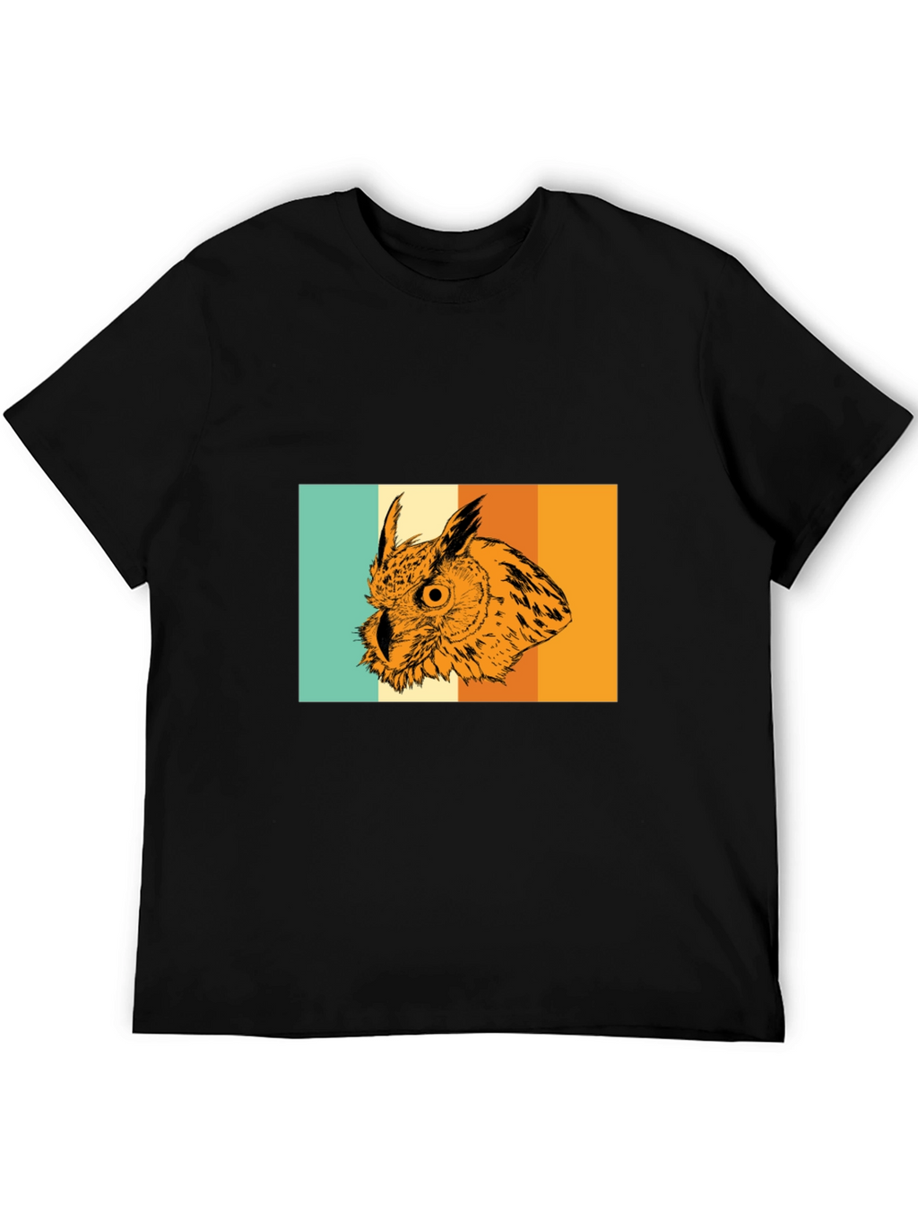 Retro Owl Graphic Tee - Stylish Mens T-Shirt