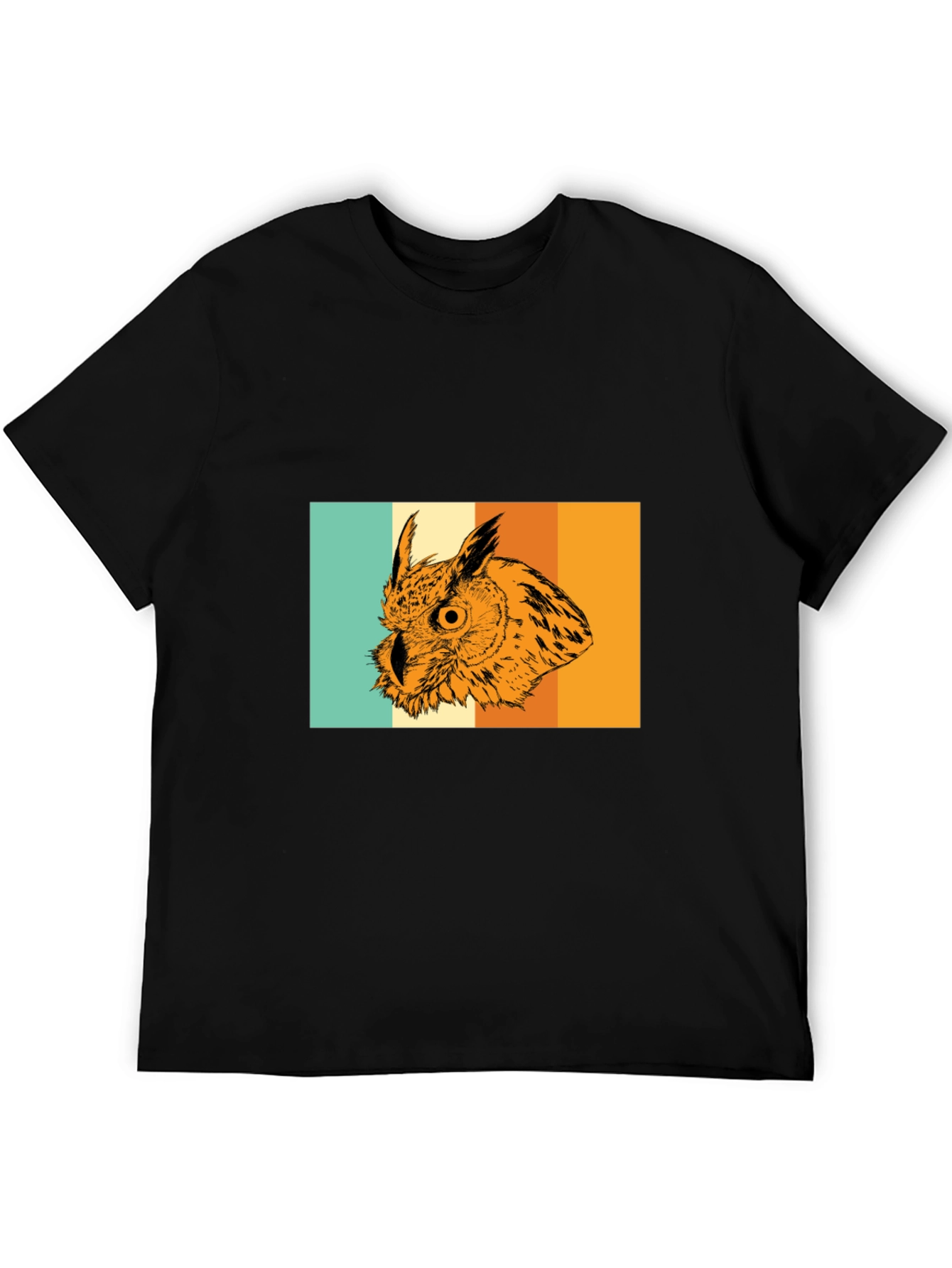 Retro Owl Graphic Tee - Stylish Mens T-Shirt