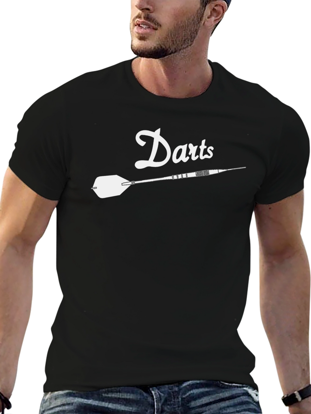 Darts Graphic Tee - Stylish Black Dart Shirt