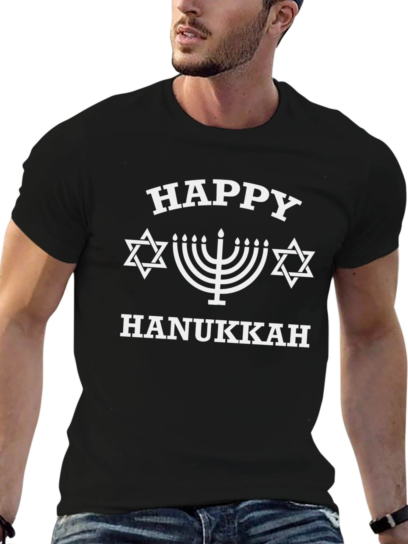 Happy Hanukkah Graphic T-Shirt Holiday Tee