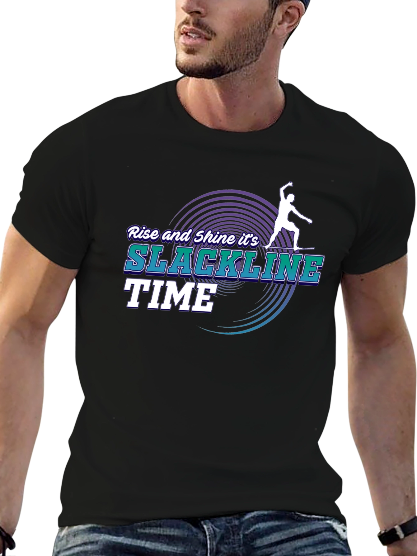 Slackline Time T-Shirt: Rise and Shine