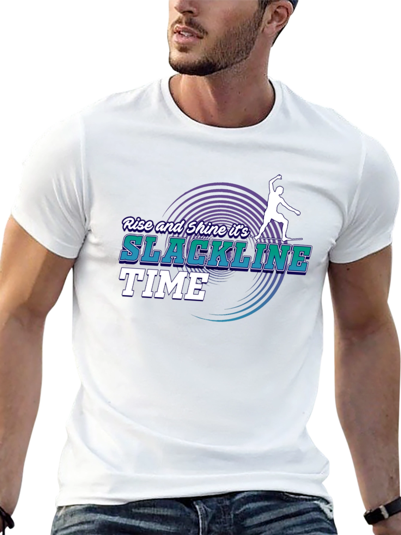 Slackline Time T-Shirt: Rise and Shine