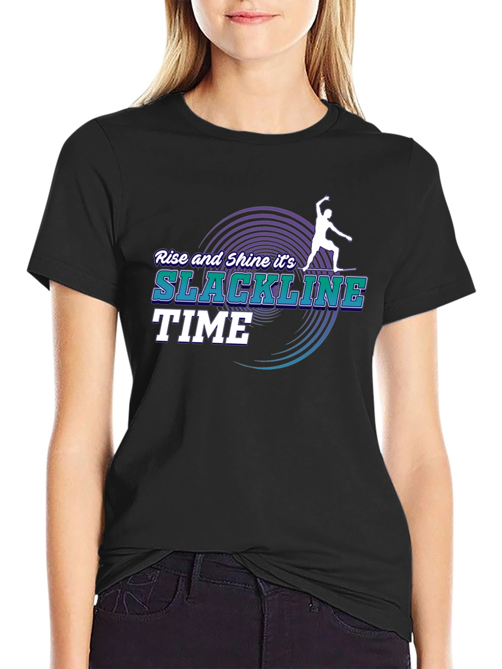 Slackline Time T-Shirt: Rise and Shine