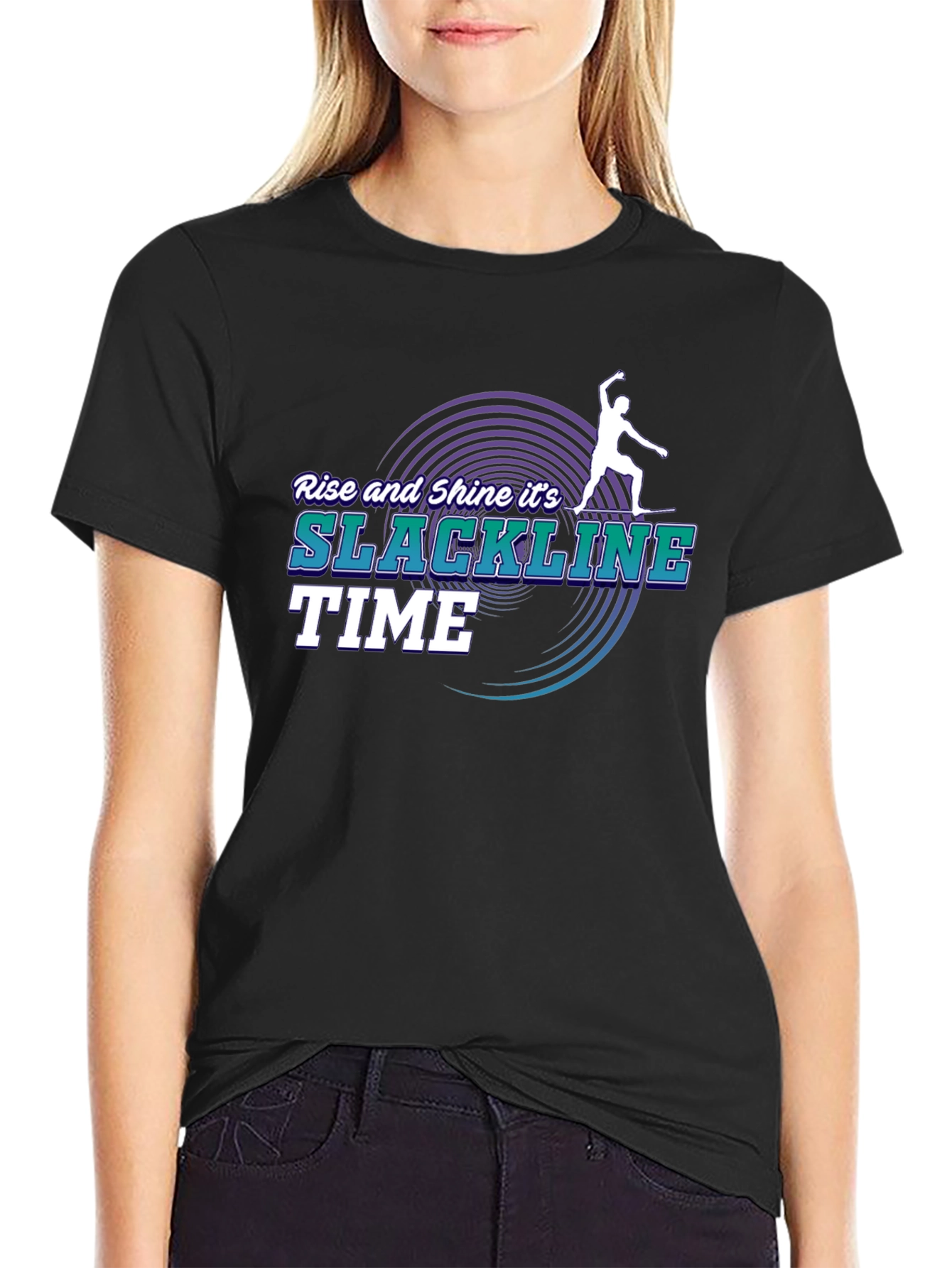 Slackline Time T-Shirt: Rise and Shine
