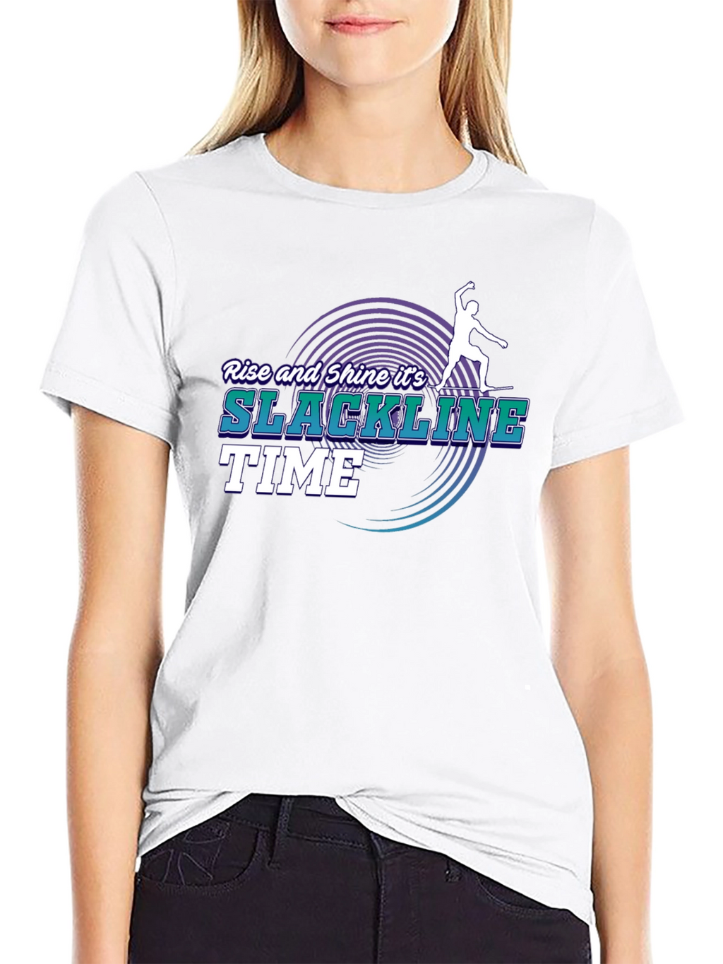 Slackline Time T-Shirt: Rise and Shine