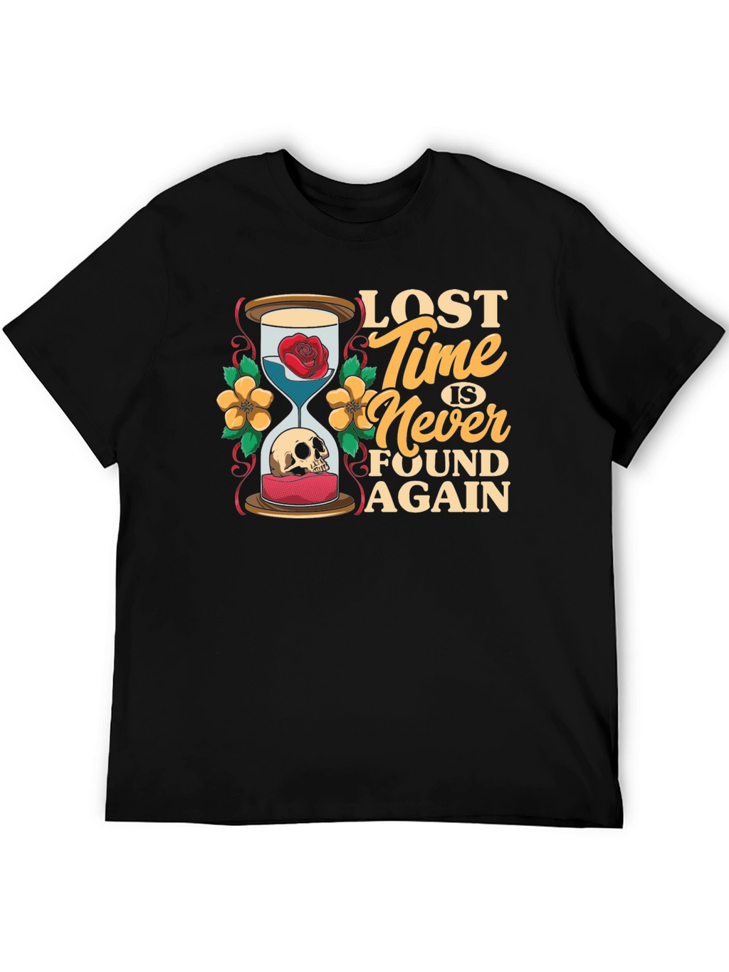 Lost Time Hourglass Graphic T-Shirt