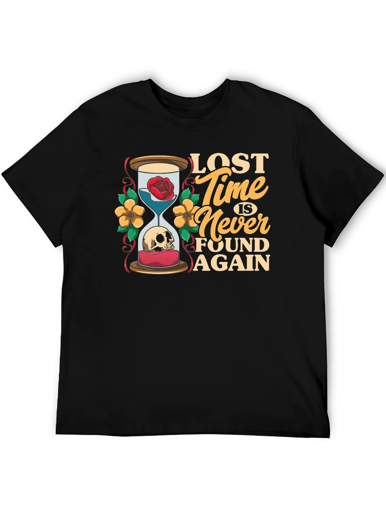 Lost Time Hourglass Graphic T-Shirt