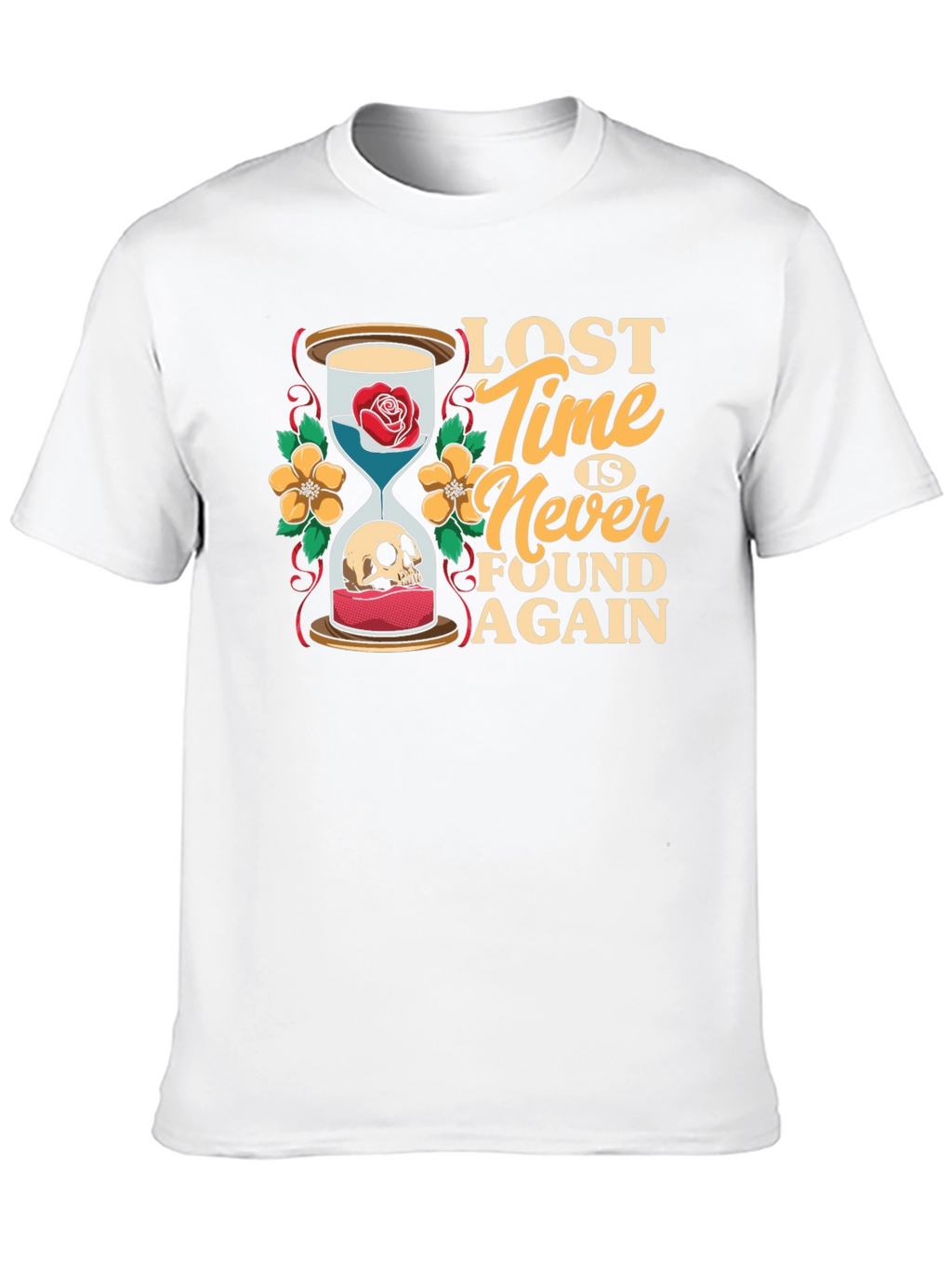 Lost Time Hourglass Graphic T-Shirt