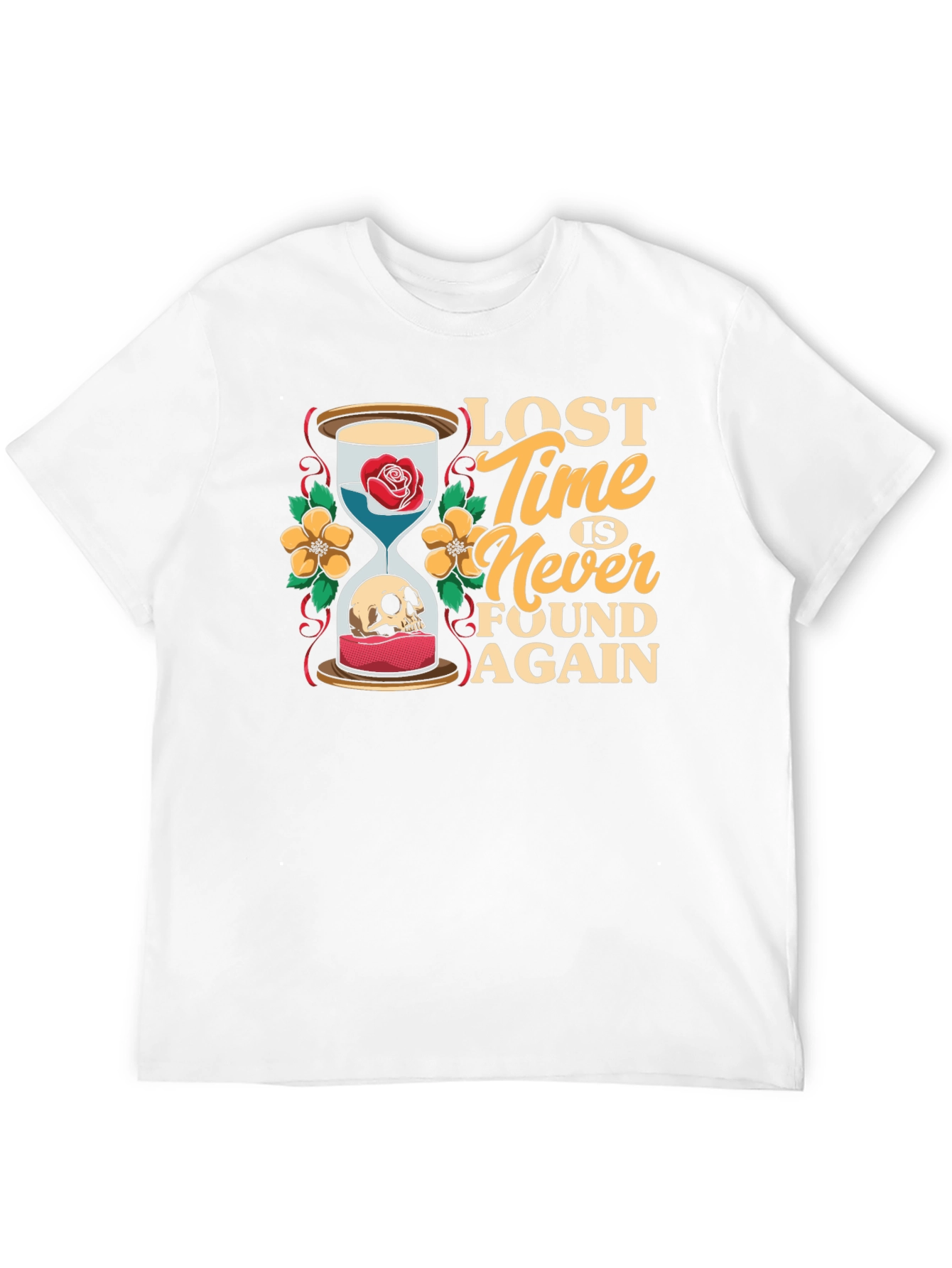 Lost Time Hourglass Graphic T-Shirt