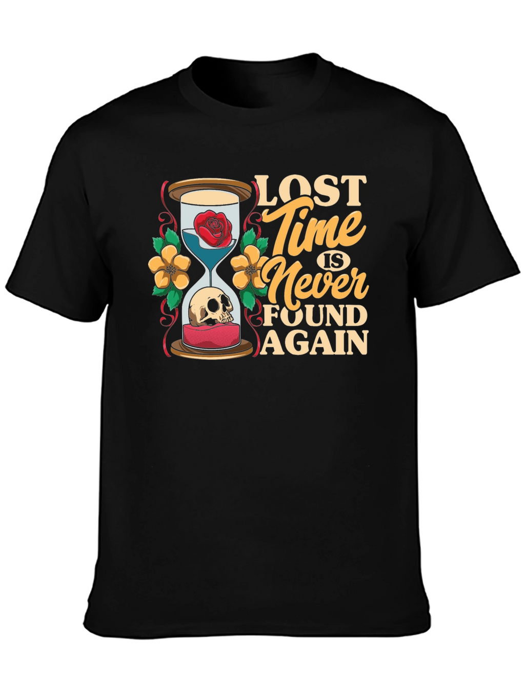 Lost Time Hourglass Graphic T-Shirt