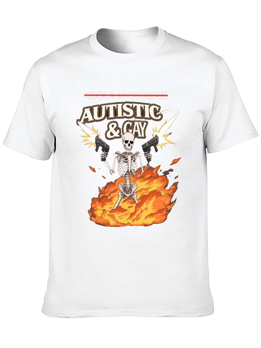 Autistic & Gay Skeleton T-Shirt
