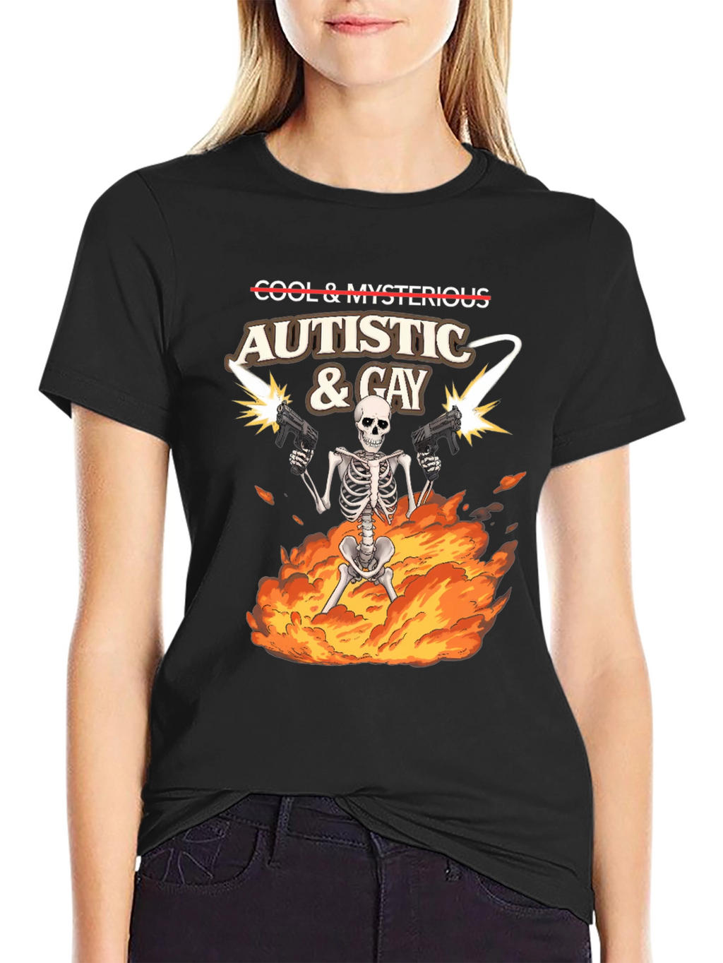 Autistic & Gay Skeleton T-Shirt