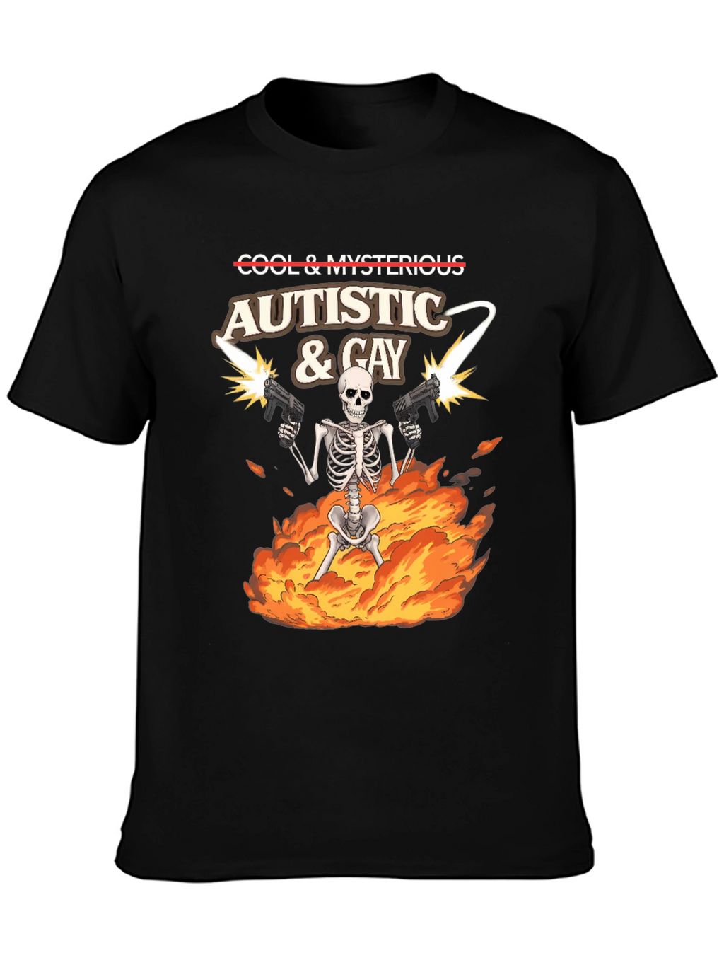 Autistic & Gay Skeleton T-Shirt