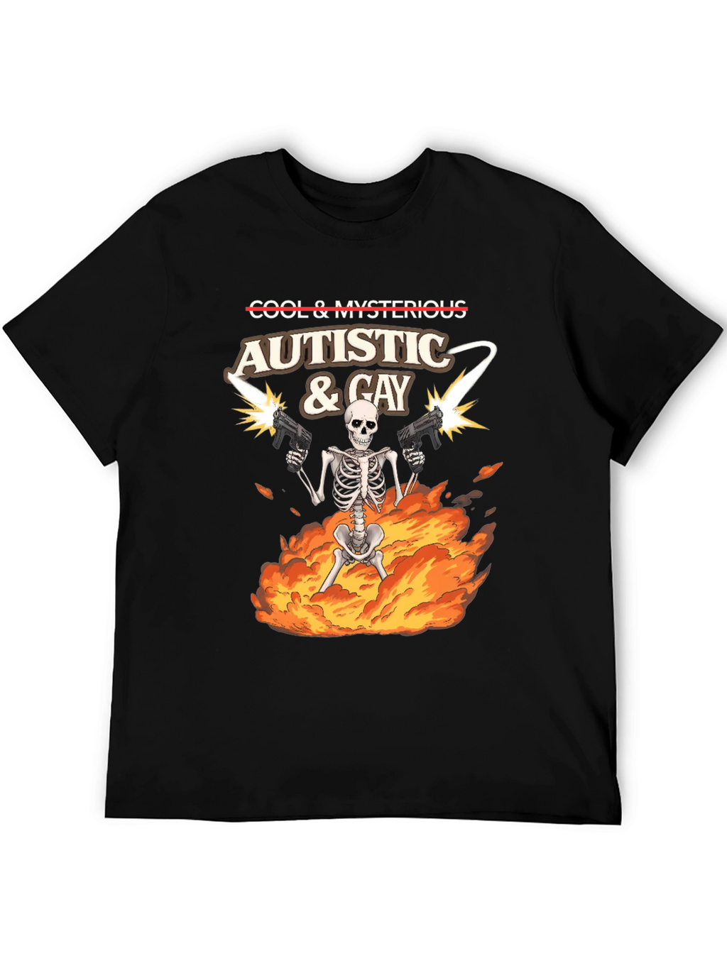 Autistic & Gay Skeleton T-Shirt