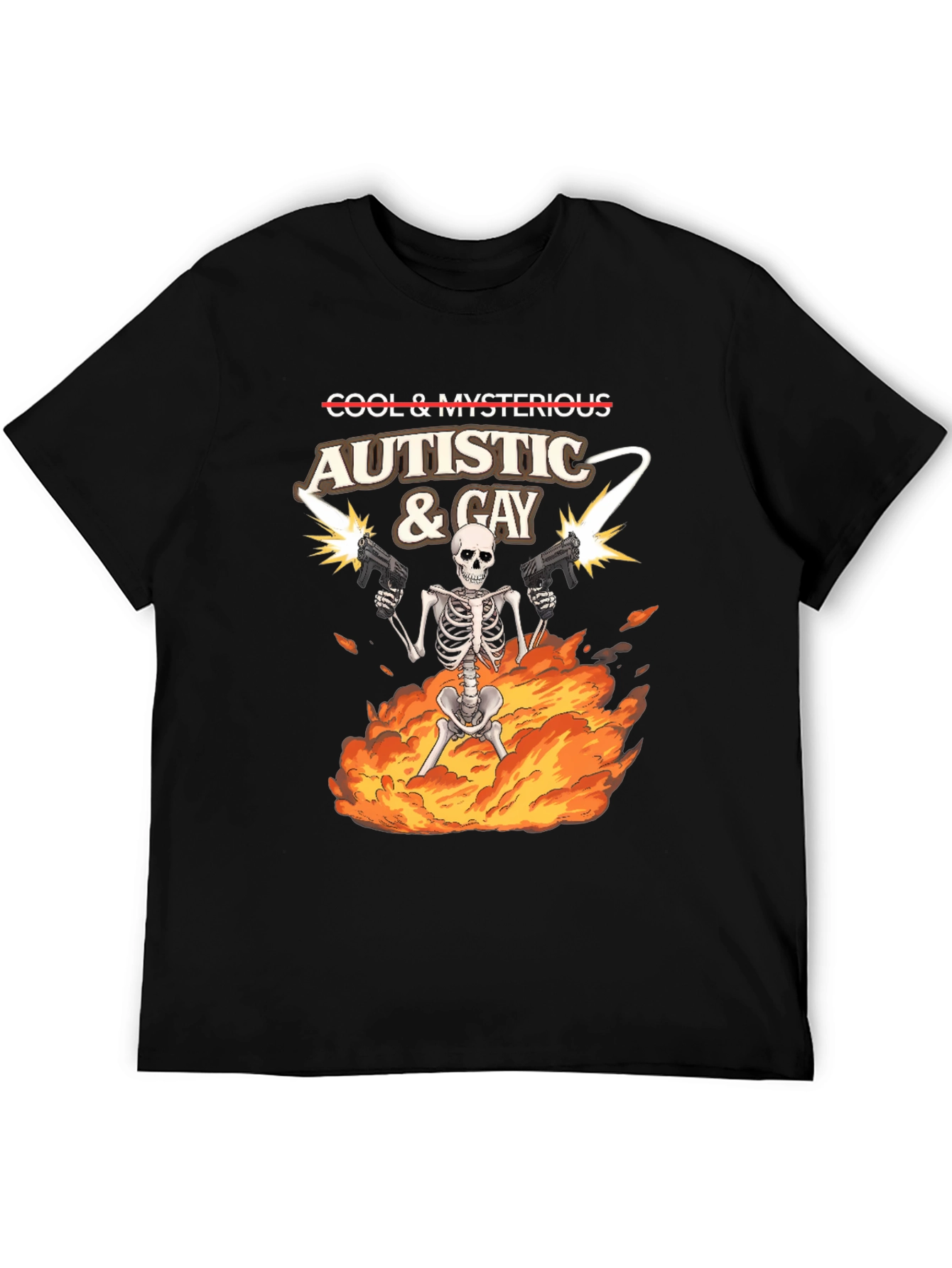 Autistic & Gay Skeleton T-Shirt