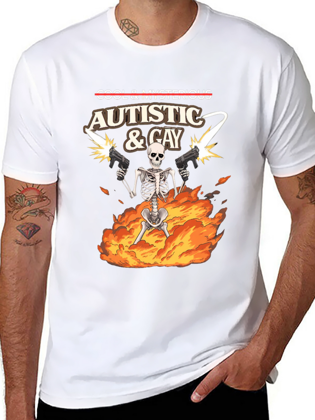 Autistic & Gay Skeleton T-Shirt