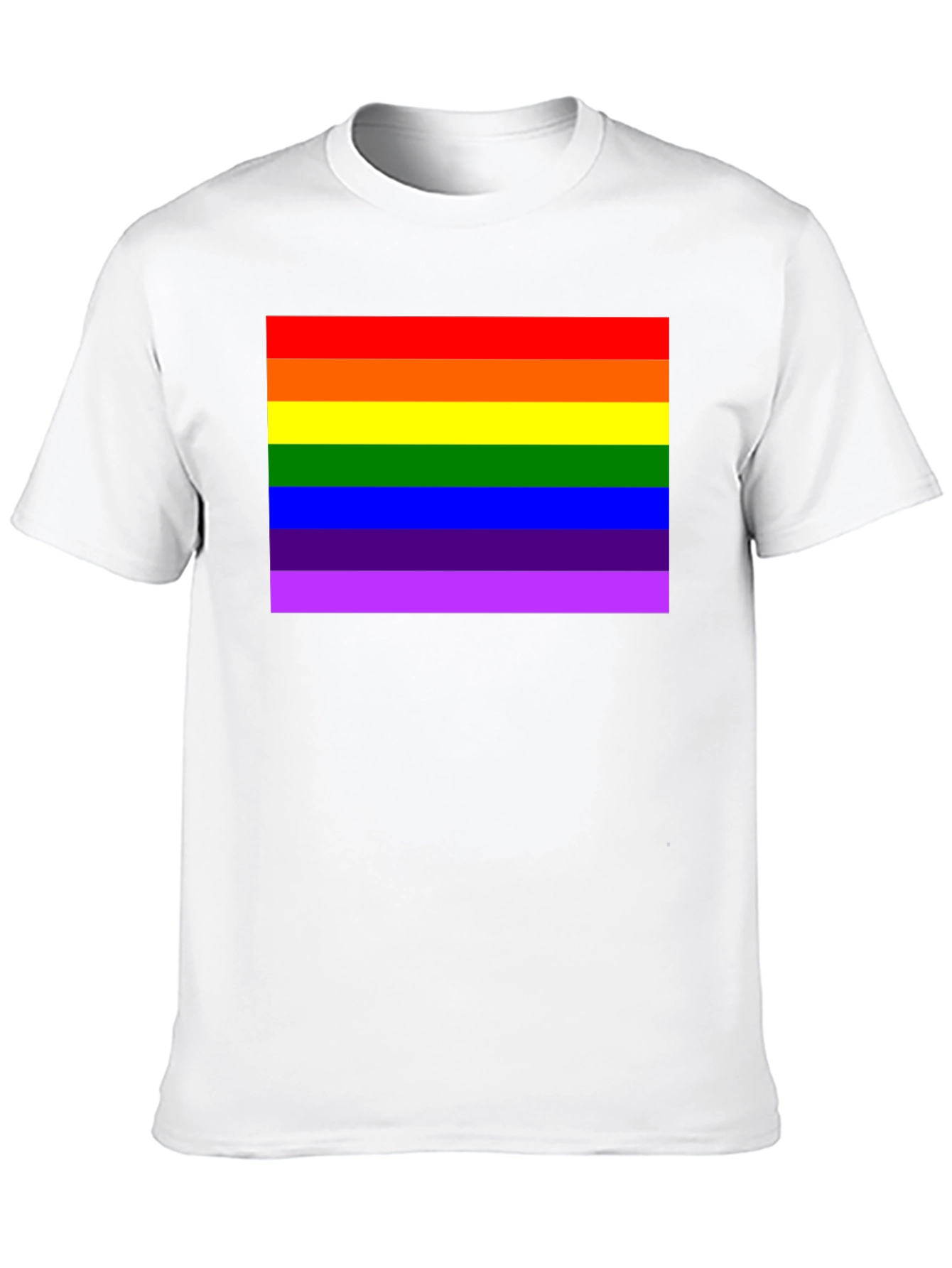 Rainbow Pride Graphic Tee - Black Cotton T-Shirt