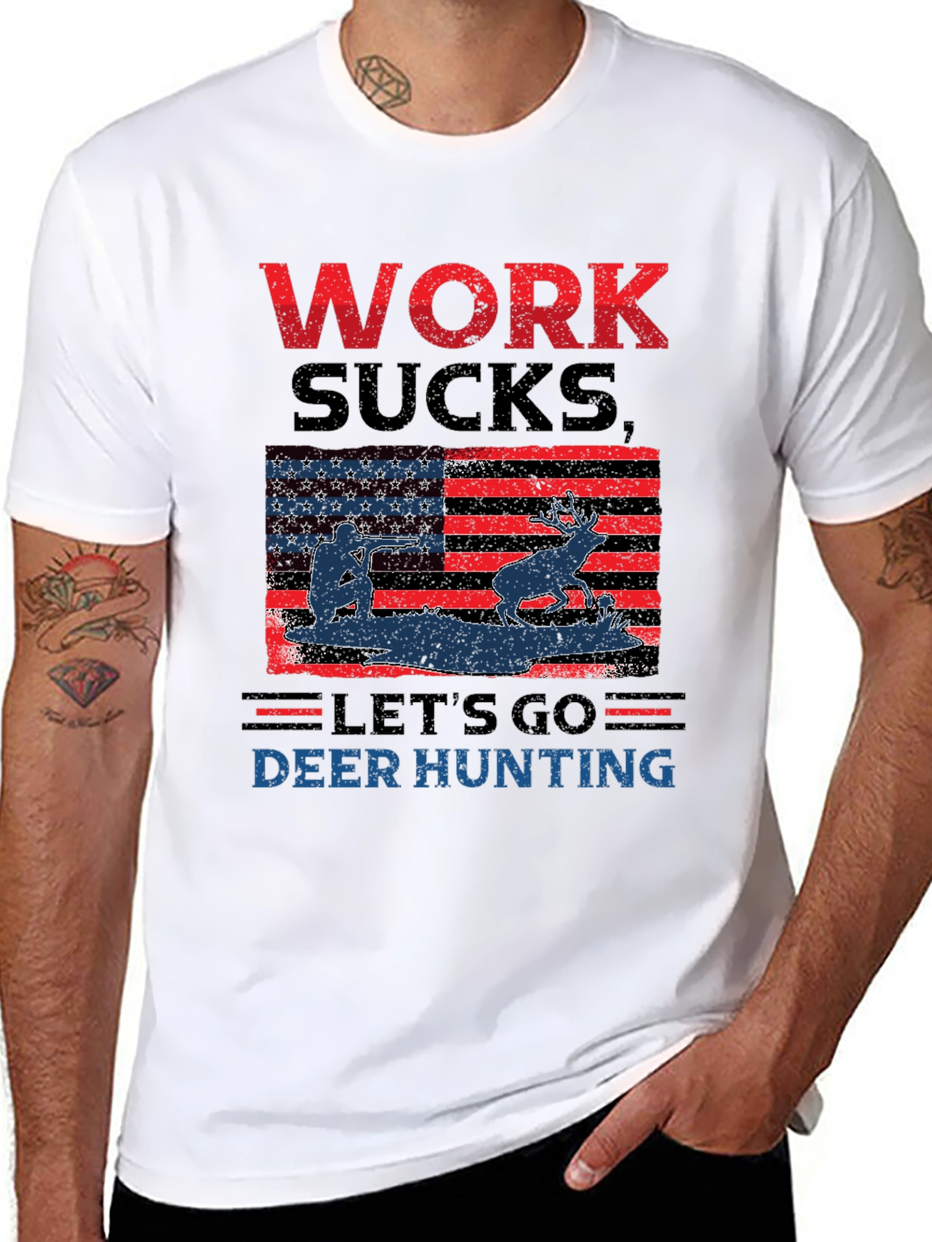 Work Sucks Lets Go Deer Hunting T-Shirt