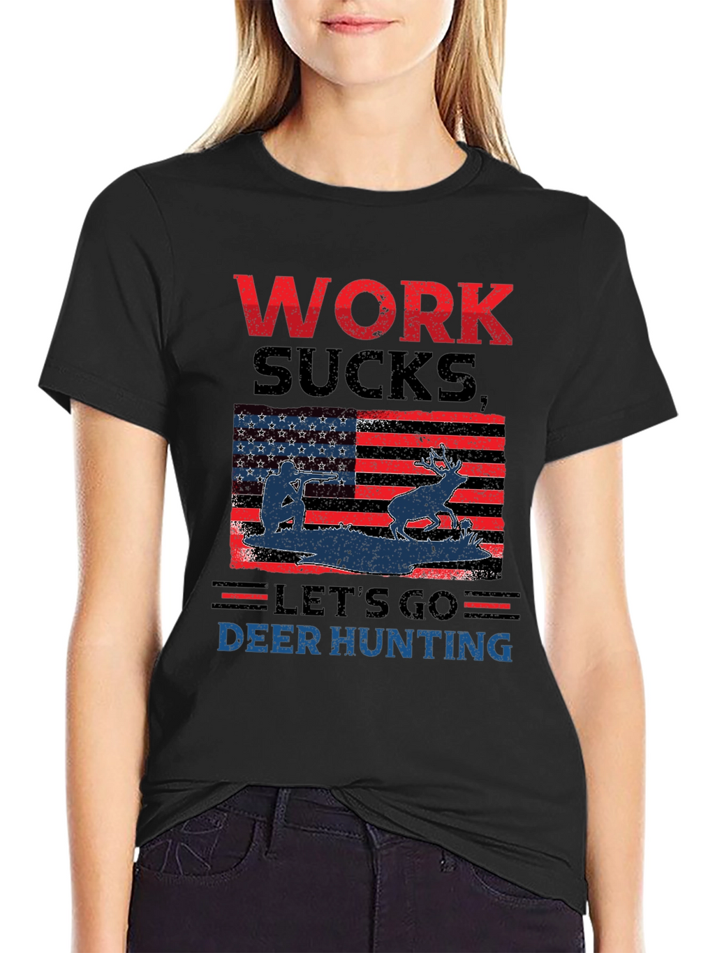 Work Sucks Lets Go Deer Hunting T-Shirt