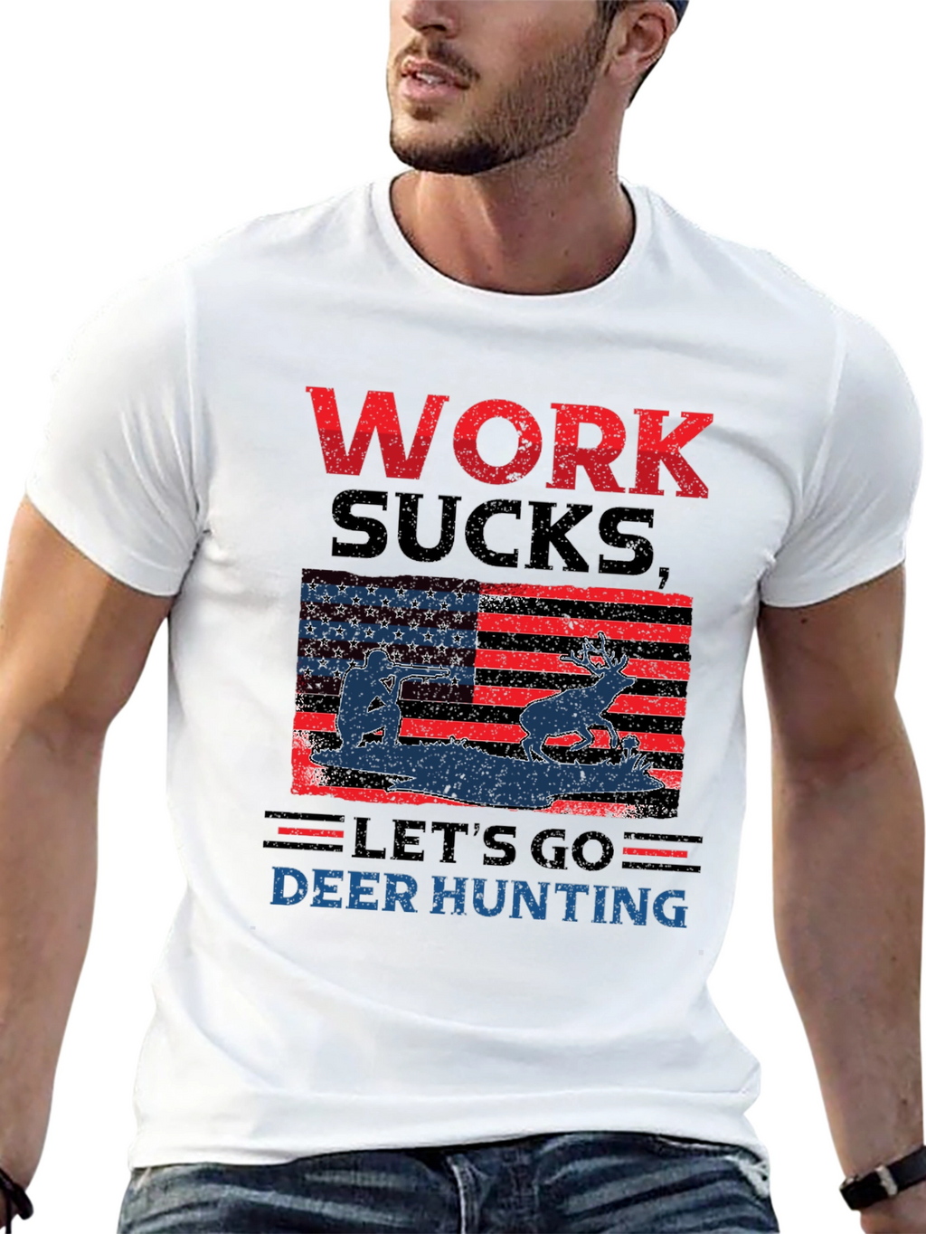 Work Sucks Lets Go Deer Hunting T-Shirt