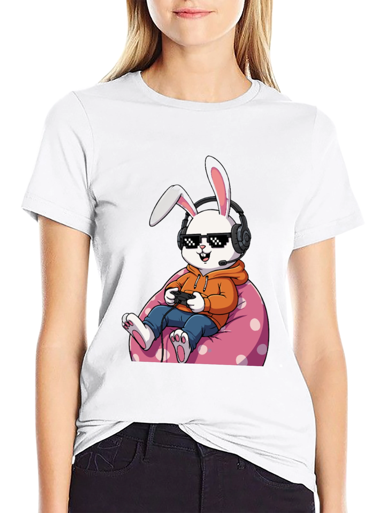 Gamer Bunny T-Shirt - Cool Graphic Tee