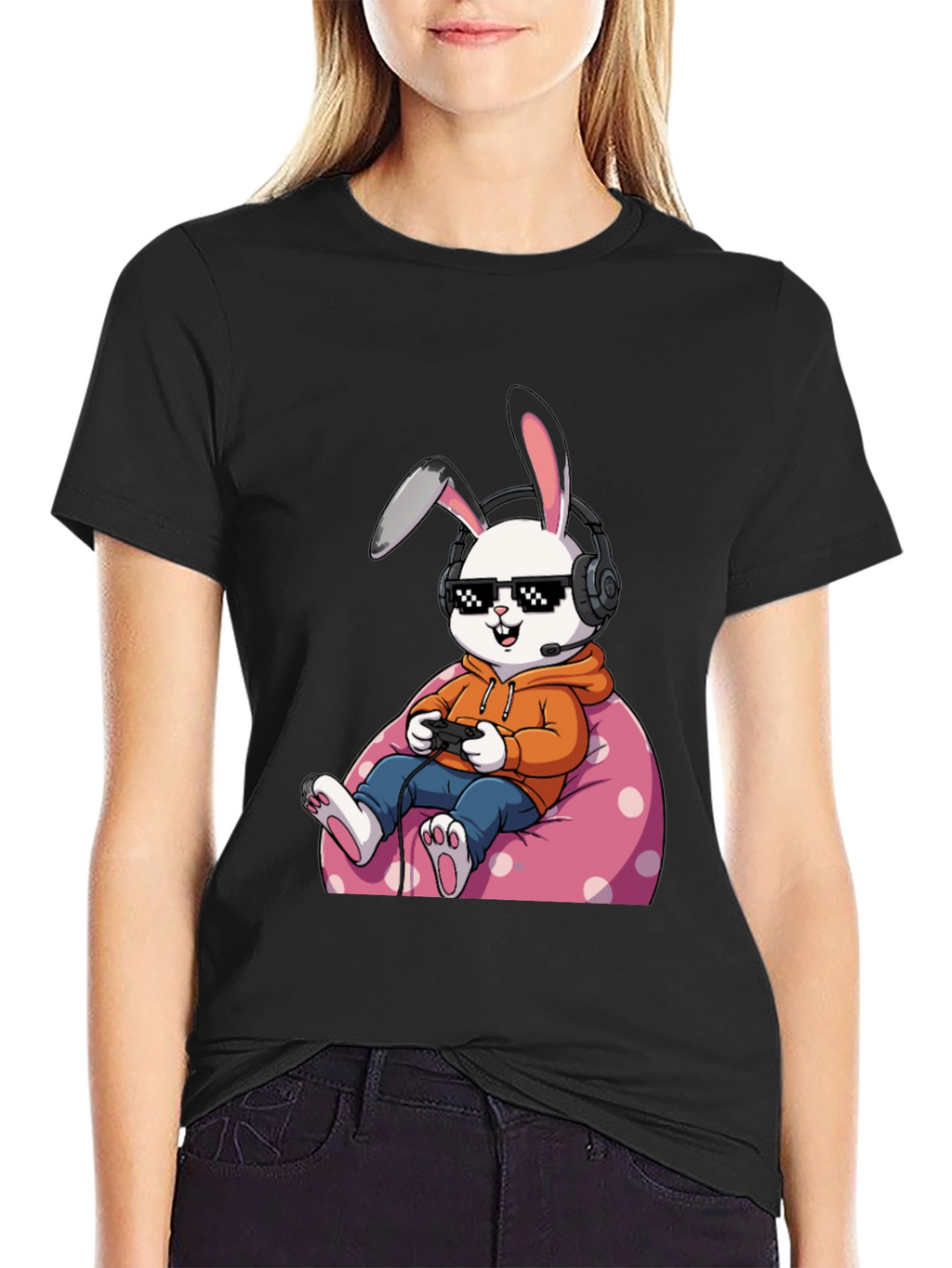 Gamer Bunny T-Shirt - Cool Graphic Tee