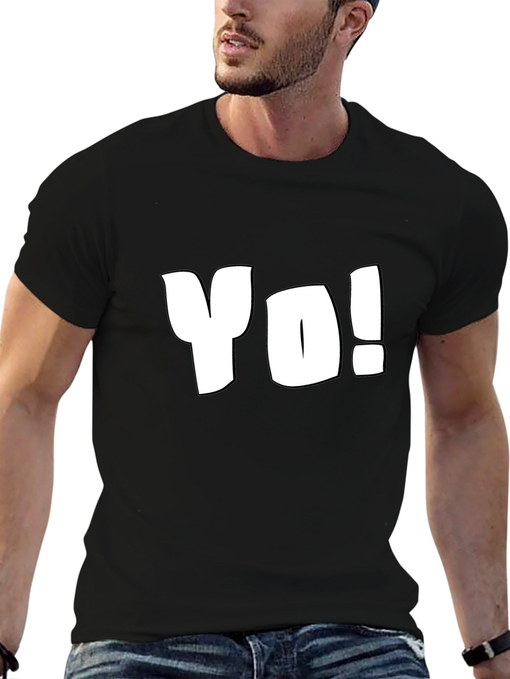 Yo! Black T-Shirt - Casual Style