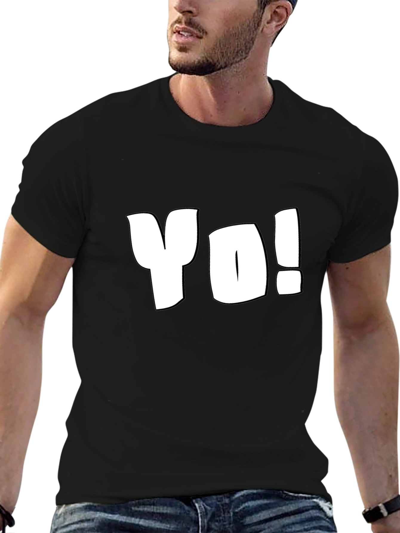 Yo! Black T-Shirt - Casual Style