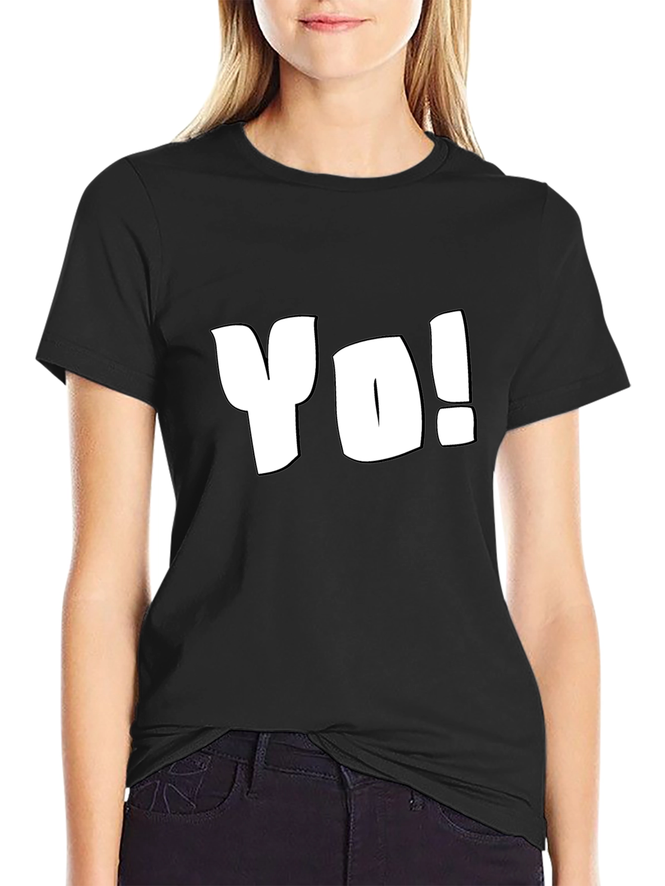 Yo! Black T-Shirt - Casual Style