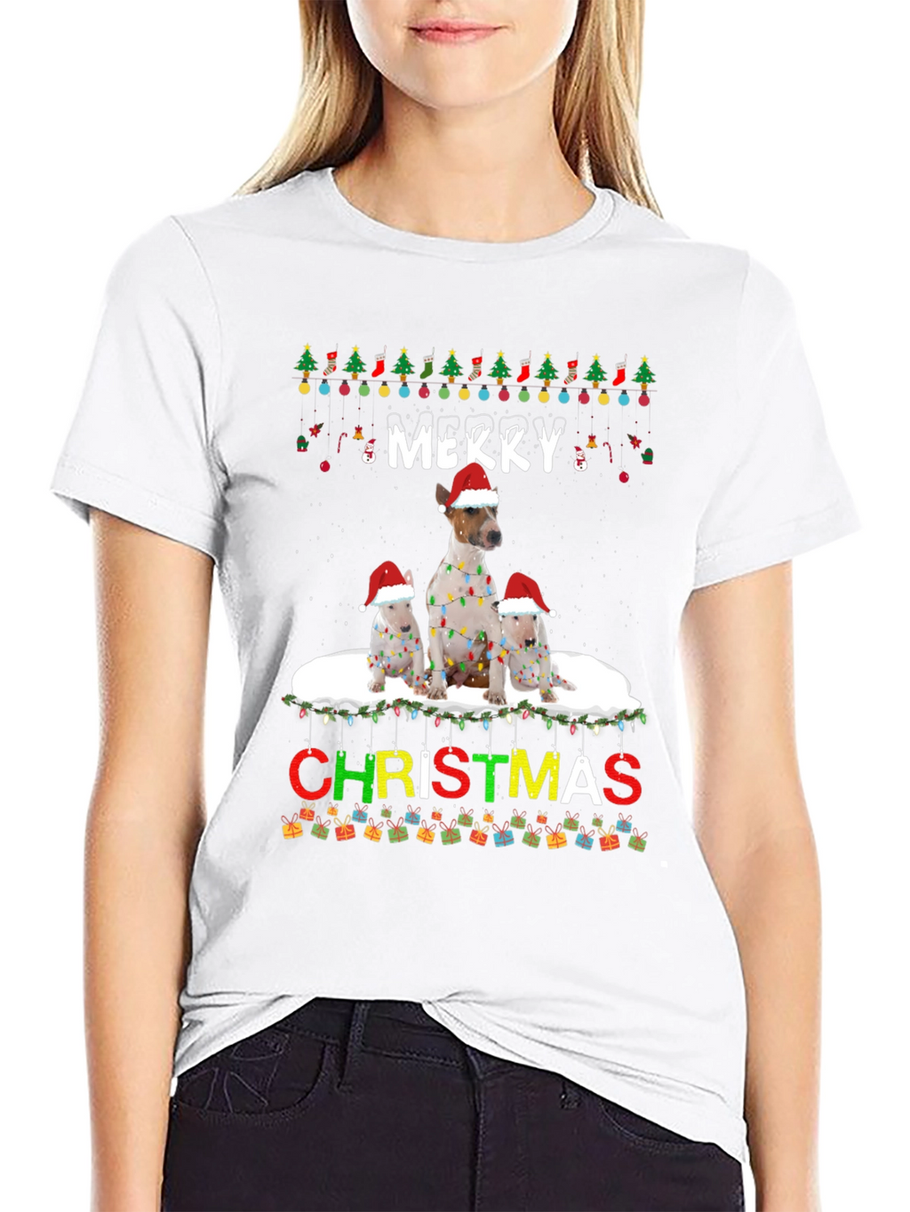 Merry Christmas Dog Breed T-Shirt